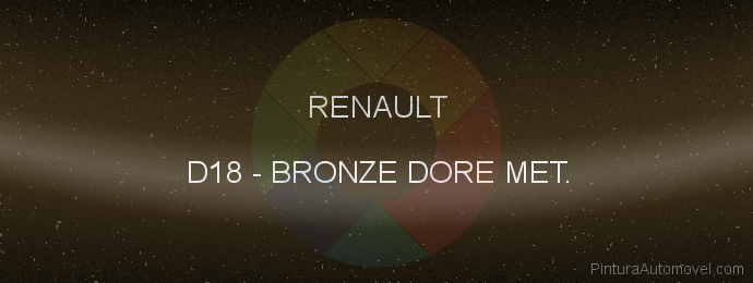 Pintura Renault D18 Bronze Dore Met.