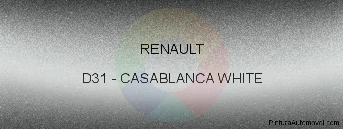 Pintura Renault D31 Casablanca White