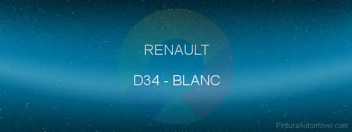 Pintura Renault D34 Blanc