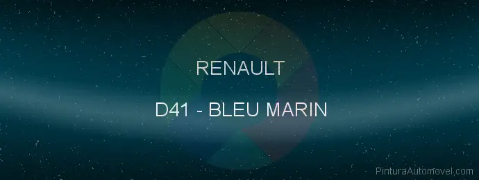 Pintura Renault D41 Bleu Marin