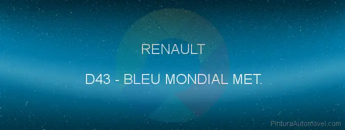 Pintura Renault D43 Bleu Mondial Met.