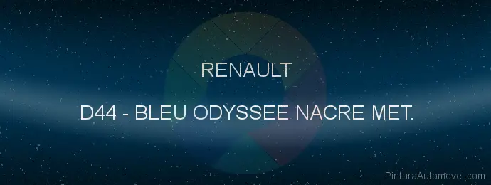 Pintura Renault D44 Bleu Odyssee Nacre Met.