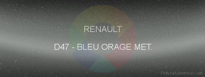 Pintura Renault D47 Bleu Orage Met.
