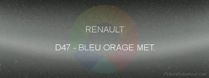 Pintura Renault D47 Bleu Orage Met.