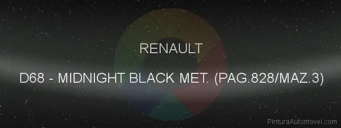 Pintura Renault D68 Midnight Black Met. (pag.828/maz.3)