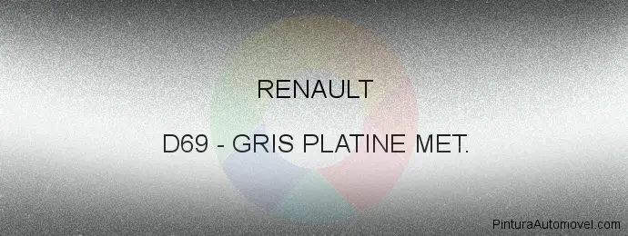 Pintura Renault D69 Gris Platine Met.