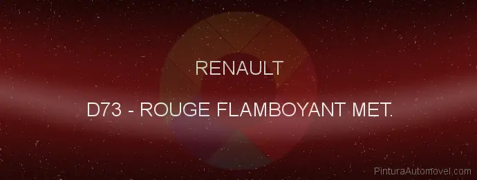 Pintura Renault D73 Rouge Flamboyant Met.