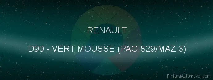 Pintura Renault D90 Vert Mousse (pag.829/maz.3)