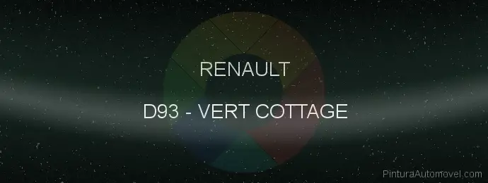 Pintura Renault D93 Vert Cottage