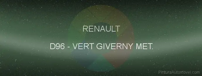 Pintura Renault D96 Vert Giverny Met.