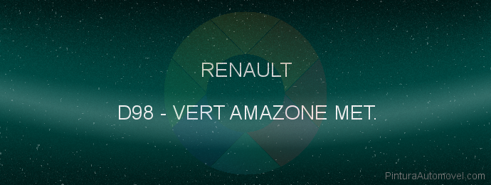 Pintura Renault D98 Vert Amazone Met.
