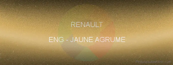 Pintura Renault ENG Jaune Agrume