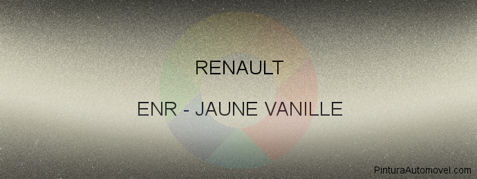 Pintura Renault ENR Jaune Vanille