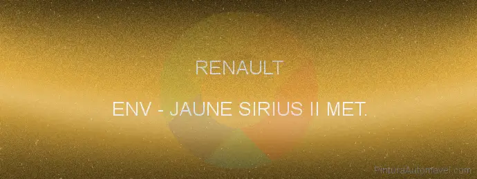 Pintura Renault ENV Jaune Sirius Ii Met.