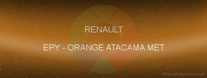 Pintura Renault EPY Orange Atacama Met.