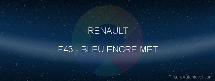 Pintura Renault F43 Bleu Encre Met.