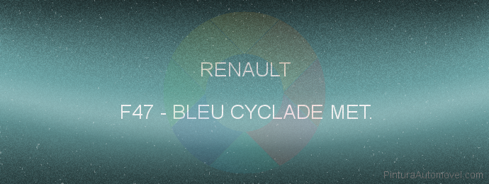 Pintura Renault F47 Bleu Cyclade Met.