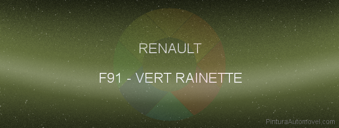Pintura Renault F91 Vert Rainette
