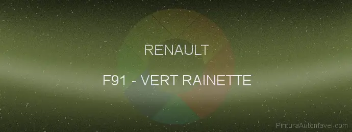 Pintura Renault F91 Vert Rainette