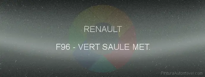 Pintura Renault F96 Vert Saule Met.