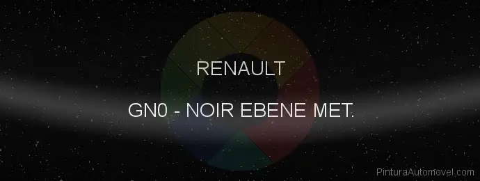 Pintura Renault GN0 Noir Ebene Met.
