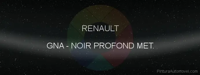 Pintura Renault GNA Noir Profond Met.