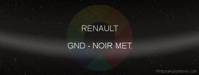 Pintura Renault GND Noir Met.