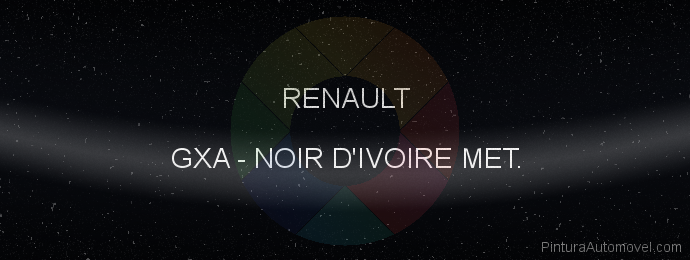 Pintura Renault GXA Noir D'ivoire Met.