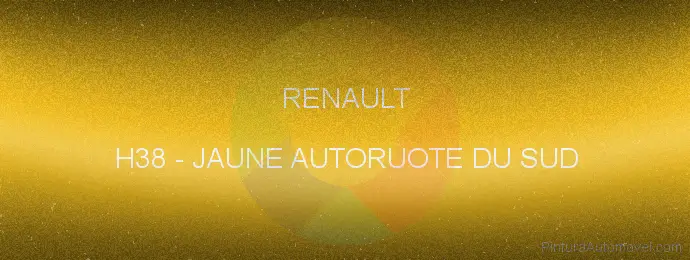 Pintura Renault H38 Jaune Autoruote Du Sud