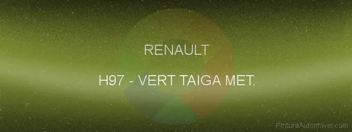 Pintura Renault H97 Vert Taiga Met.