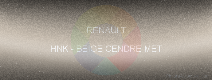 Pintura Renault HNK Beige Cendre Met.