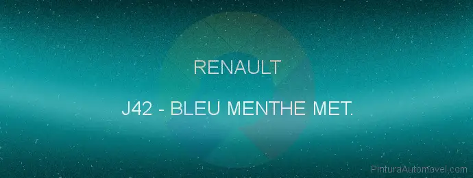 Pintura Renault J42 Bleu Menthe Met.