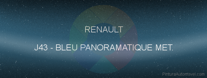 Pintura Renault J43 Bleu Panoramatique Met.