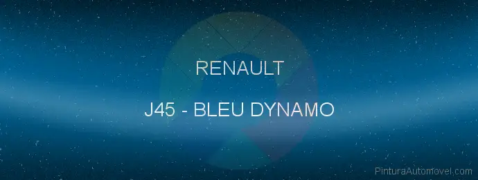 Pintura Renault J45 Bleu Dynamo