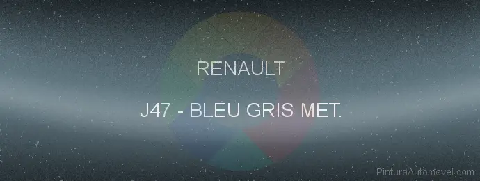 Pintura Renault J47 Bleu Gris Met.