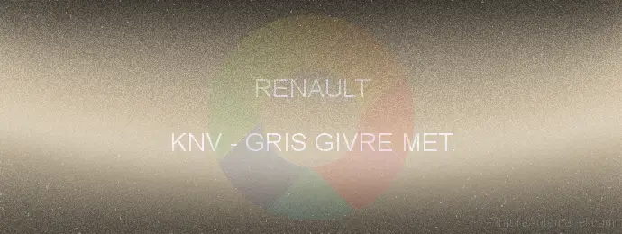 Pintura Renault KNV Gris Givre Met.