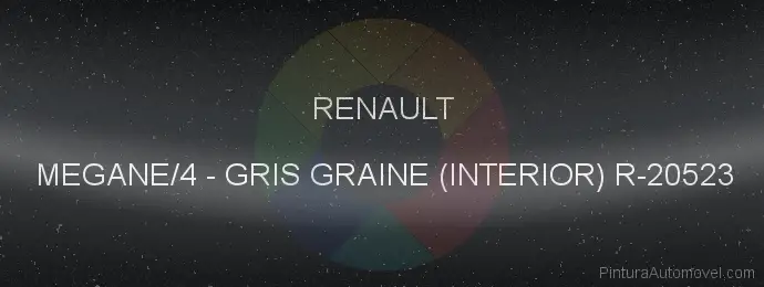 Pintura Renault MEGANE/4 Gris Graine (interior) R-20523