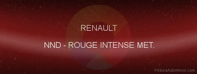 Pintura Renault NND Rouge Intense Met.