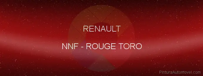 Pintura Renault NNF Rouge Toro