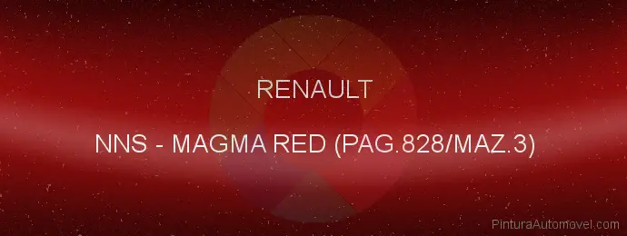 Pintura Renault NNS Magma Red (pag.828/maz.3)