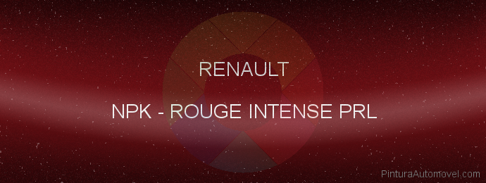 Pintura Renault NPK Rouge Intense Prl
