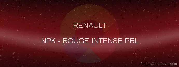 Pintura Renault NPK Rouge Intense Prl