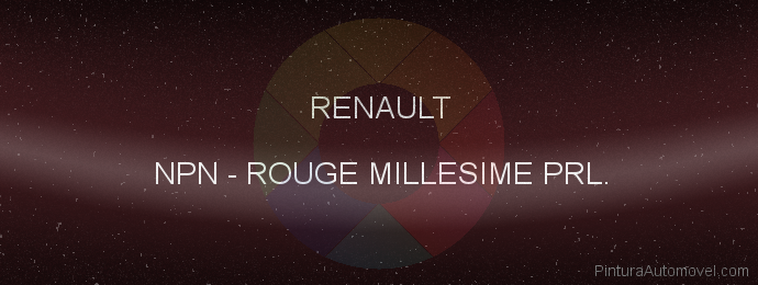 Pintura Renault NPN Rouge Millesime Prl.