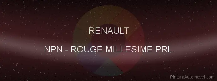 Pintura Renault NPN Rouge Millesime Prl.