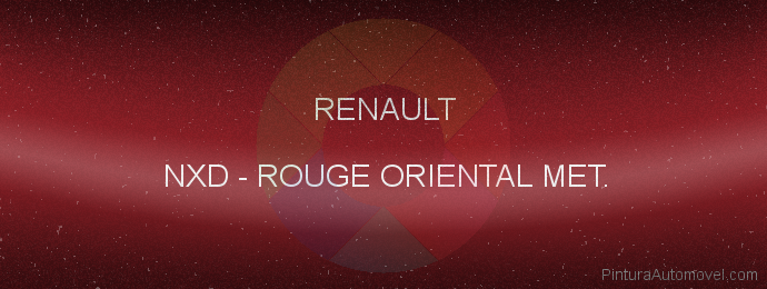 Pintura Renault NXD Rouge Oriental Met.