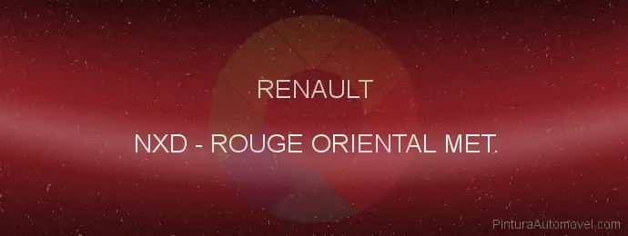 Pintura Renault NXD Rouge Oriental Met.