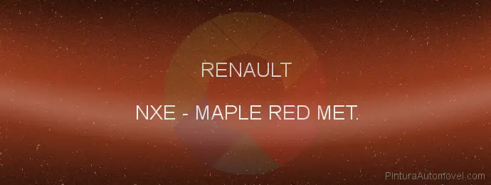 Pintura Renault NXE Maple Red Met.