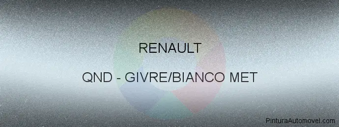 Pintura Renault QND Givre/bianco Met