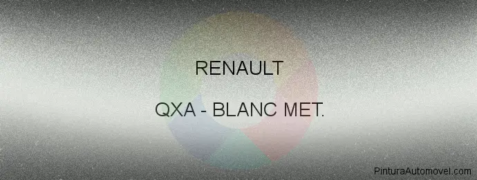 Pintura Renault QXA Blanc Met.