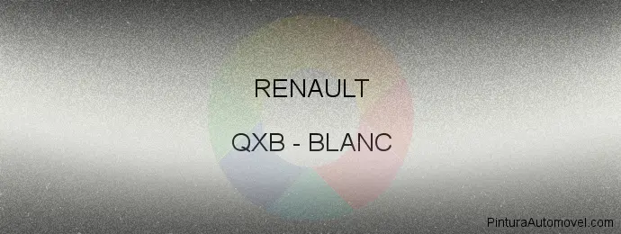 Pintura Renault QXB Blanc